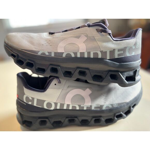 On Cloudmonster Grey Running Shoes Sz 14 - Picture 4 of 9
